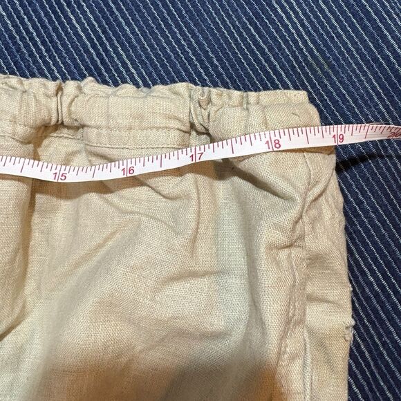 Quacker Factory Linen Pants Womens 2X Beige Boho Coastal Resortcore Lagenlook - Picture 7 of 9